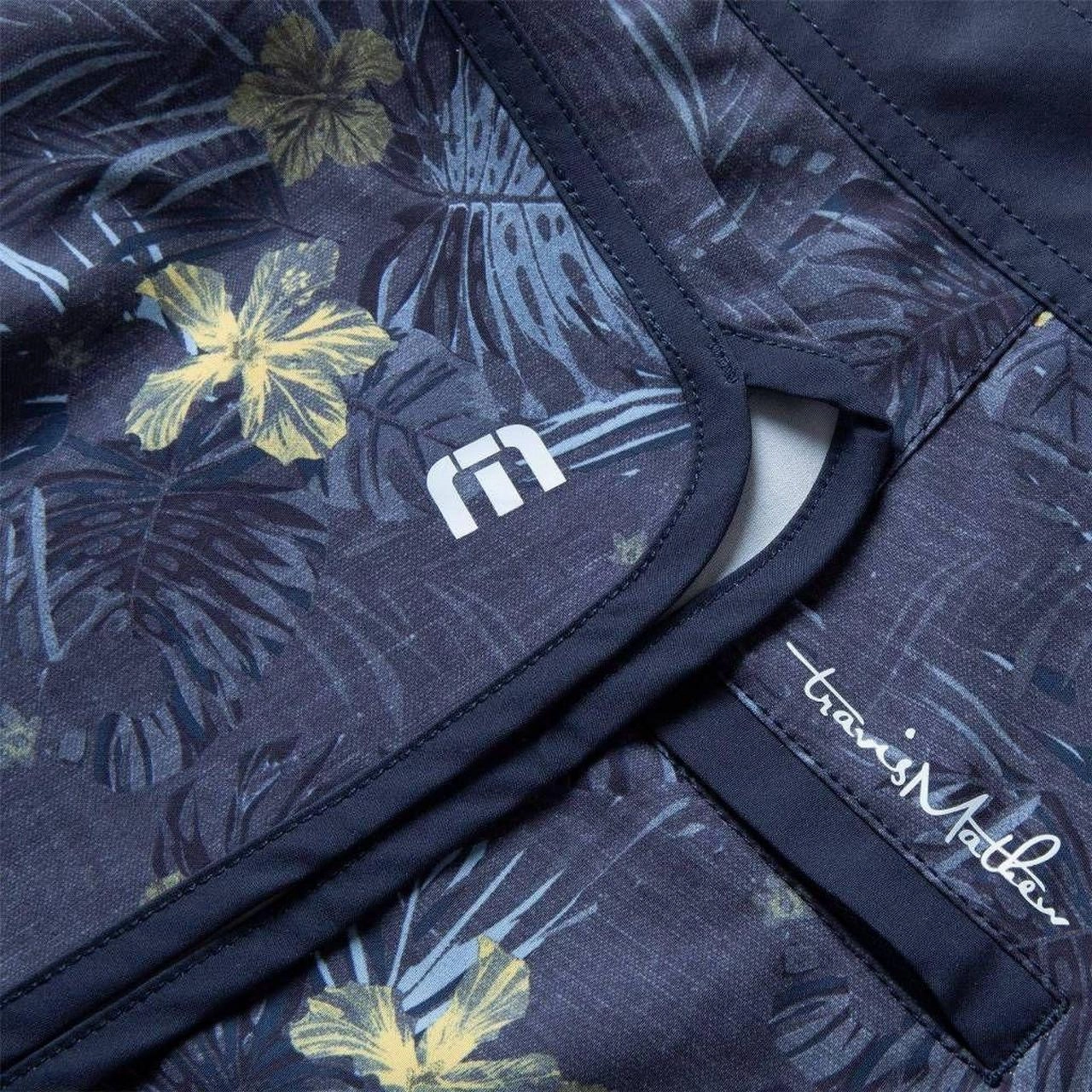 TRAVIS MATHEW MENS BECAN RUINS BOARDSHORT - HEATHER DRESS BLUES Travis Mathew Men's Golf Apparel