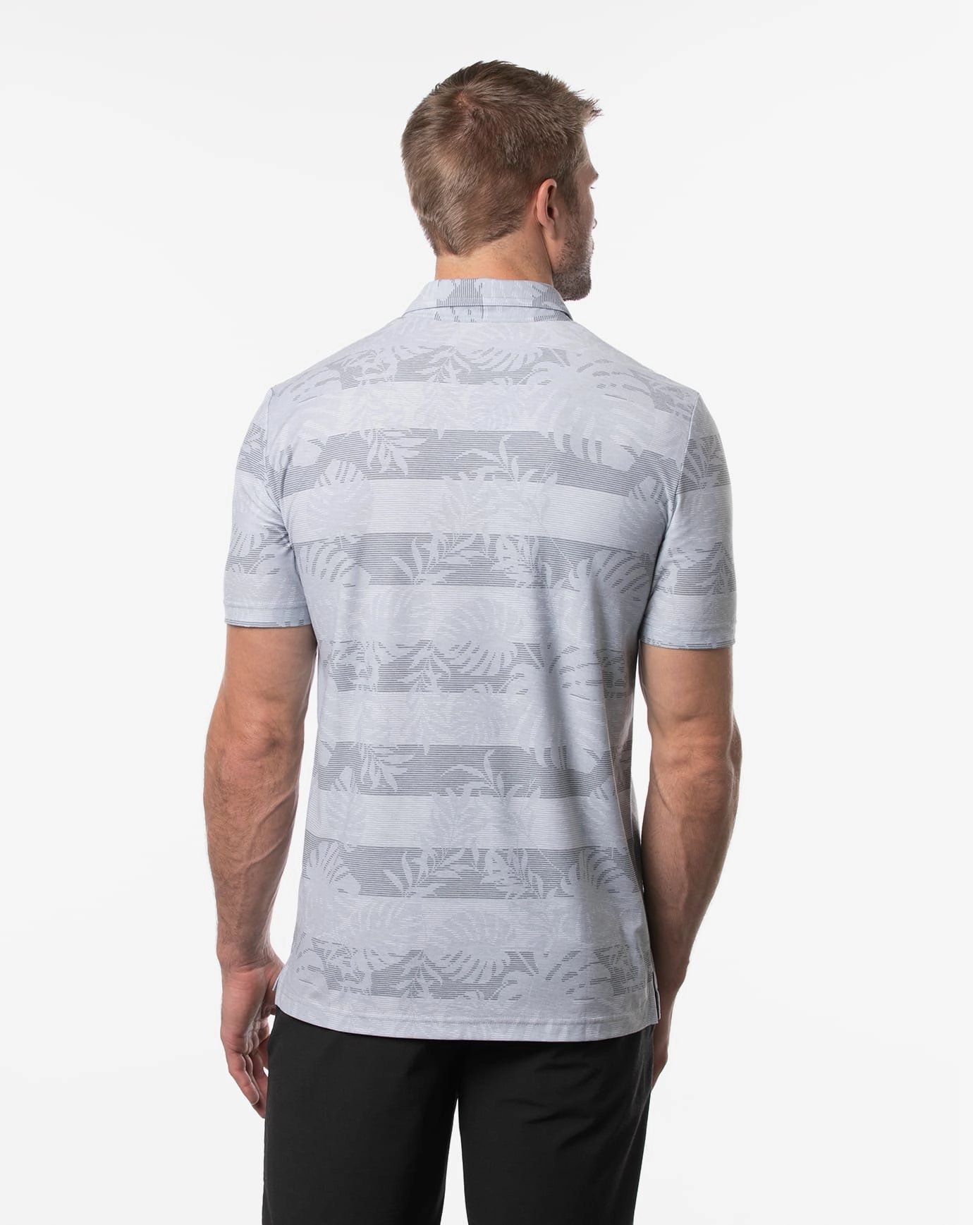 TRAVIS MATHEW MENS BREKKIE POLO - HEATHER LIGHT GREY Travis Mathew Men's Golf Apparel