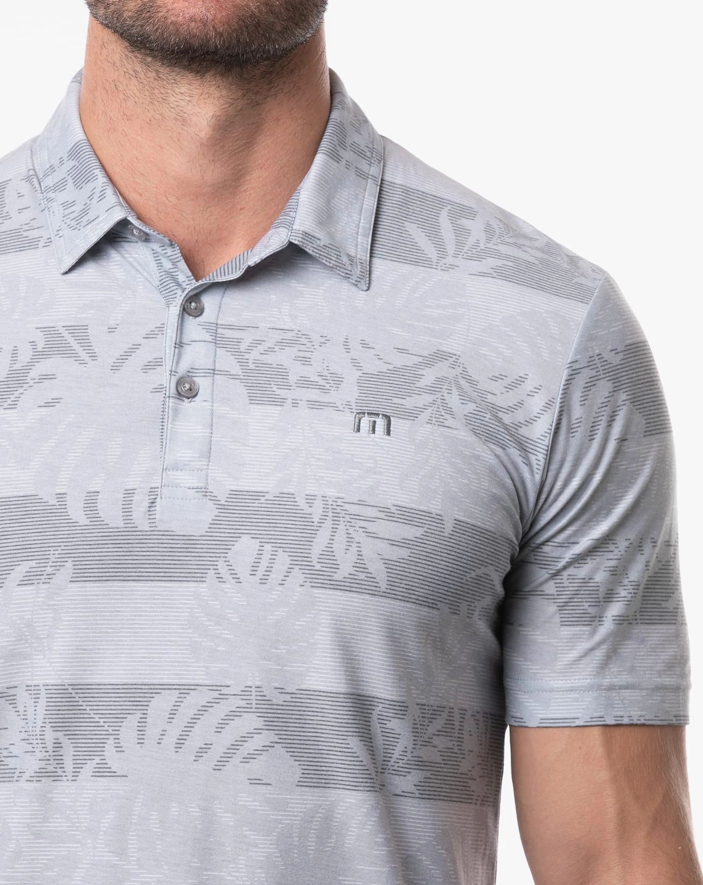 TRAVIS MATHEW MENS BREKKIE POLO - HEATHER LIGHT GREY Travis Mathew Men's Golf Apparel