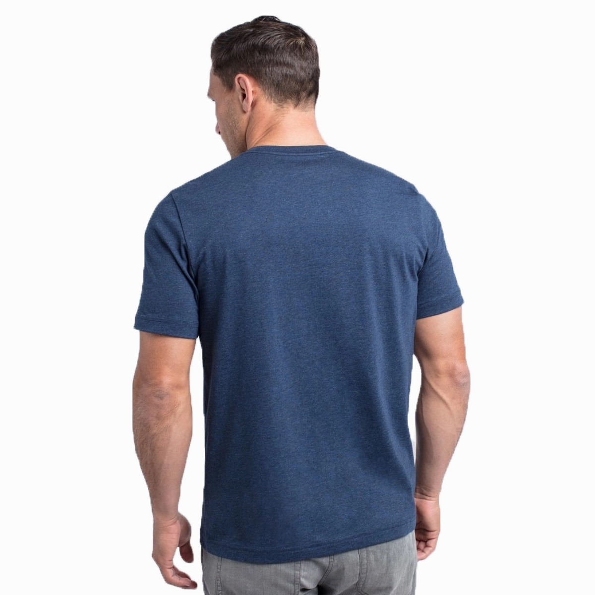 TRAVIS MATHEW MENS BUCKETS T-SHIRT - HEATHER BLUE NIGHTS Travis Mathew Men's Golf Apparel