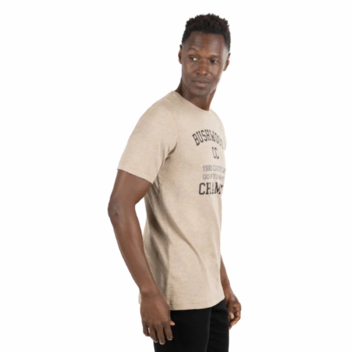 TRAVIS MATHEW MENS CADDY DAY T-SHIRT - HEATHER PORTABELLA Travis Mathew Men's Golf Apparel