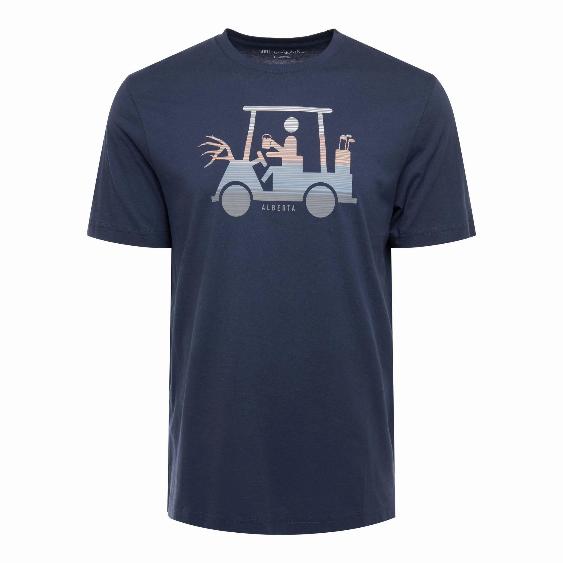 TRAVIS MATHEW  MENS CANOE DOCK T-SHIRT - BLACK Travis Mathew men's golf apparel