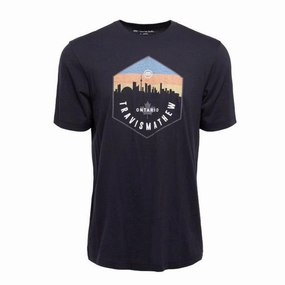 TRAVIS MATHEW MENS CHESTERFIELD T-SHIRT - BLACK Travis Mathew men's golf apparel