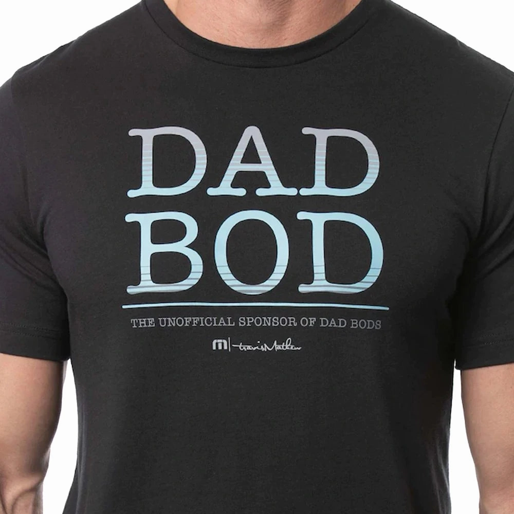TRAVIS MATHEW MENS DAD BOD 2.0 T-SHIRT - BLACK Travis Mathew Men's Golf Apparel