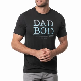 TRAVIS MATHEW MENS DAD BOD 2.0 T-SHIRT - BLACK Travis Mathew men's golf apparel