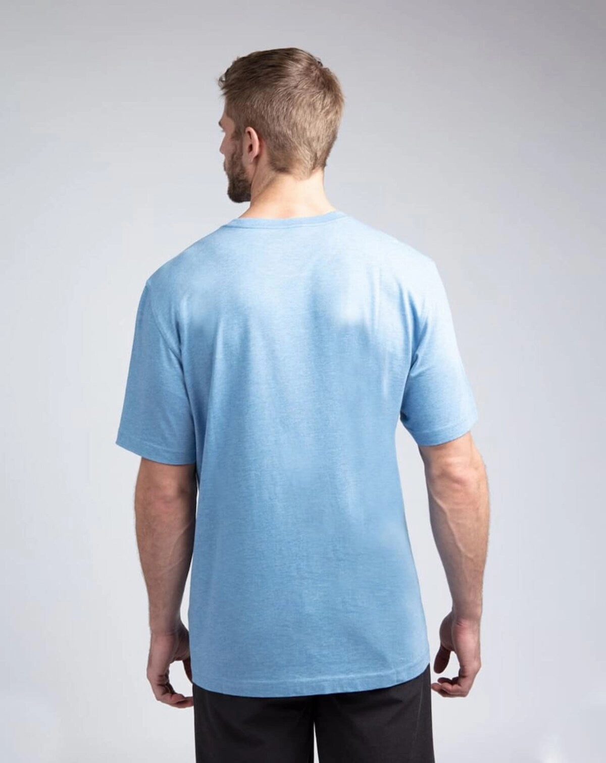 TRAVIS MATHEW MENS DAD BOD T-SHIRT - HEATHER BLUE Travis Mathew Men's Golf Apparel