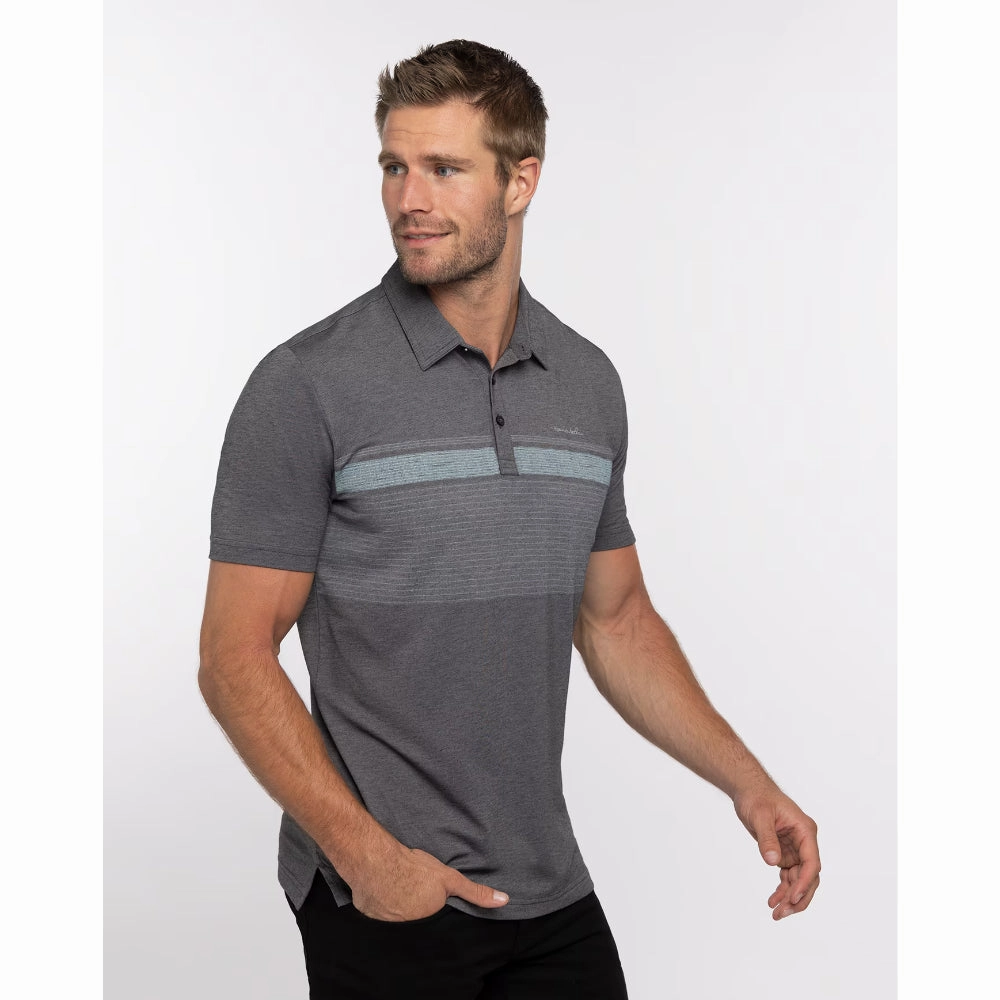 TRAVIS MATHEW MENS ENDLESS HORIZON POLO - HEATHER DARK GREY Travis Mathew Men's Golf Apparel