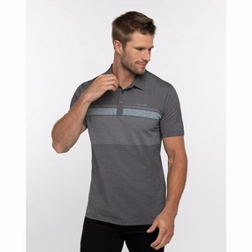 TRAVIS MATHEW MENS ENDLESS HORIZON POLO - HEATHER DARK GREY Travis Mathew men's golf apparel