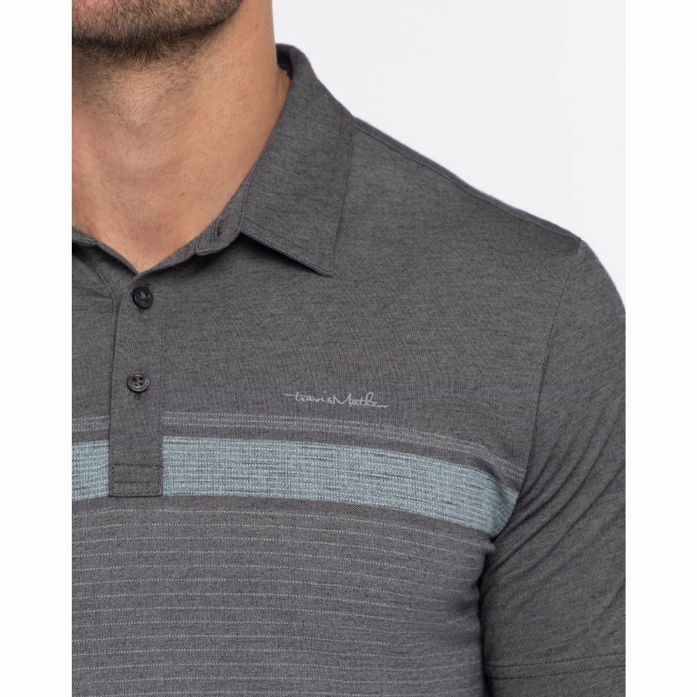 TRAVIS MATHEW MENS ENDLESS HORIZON POLO - HEATHER DARK GREY Travis Mathew Men's Golf Apparel