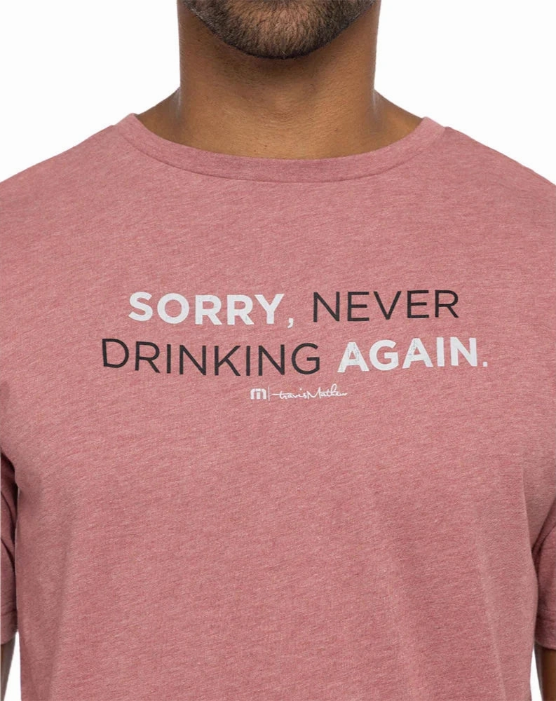 TRAVIS MATHEW MENS FINEST BOTTLE T-SHIRT - HEATHER RUBY WINE Travis Mathew Men's Golf Apparel