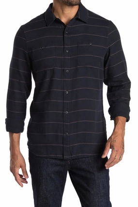 TRAVIS MATHEW MENS FOURTH WALL  Button Down Shirt - BLACK Travis Mathew men's golf apparel