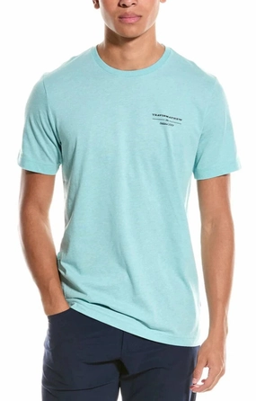 TRAVIS MATHEW MENS FUN TO BE HAD T-SHIRT - HEATHER TURQUOISE Travis Mathew men's golf apparel