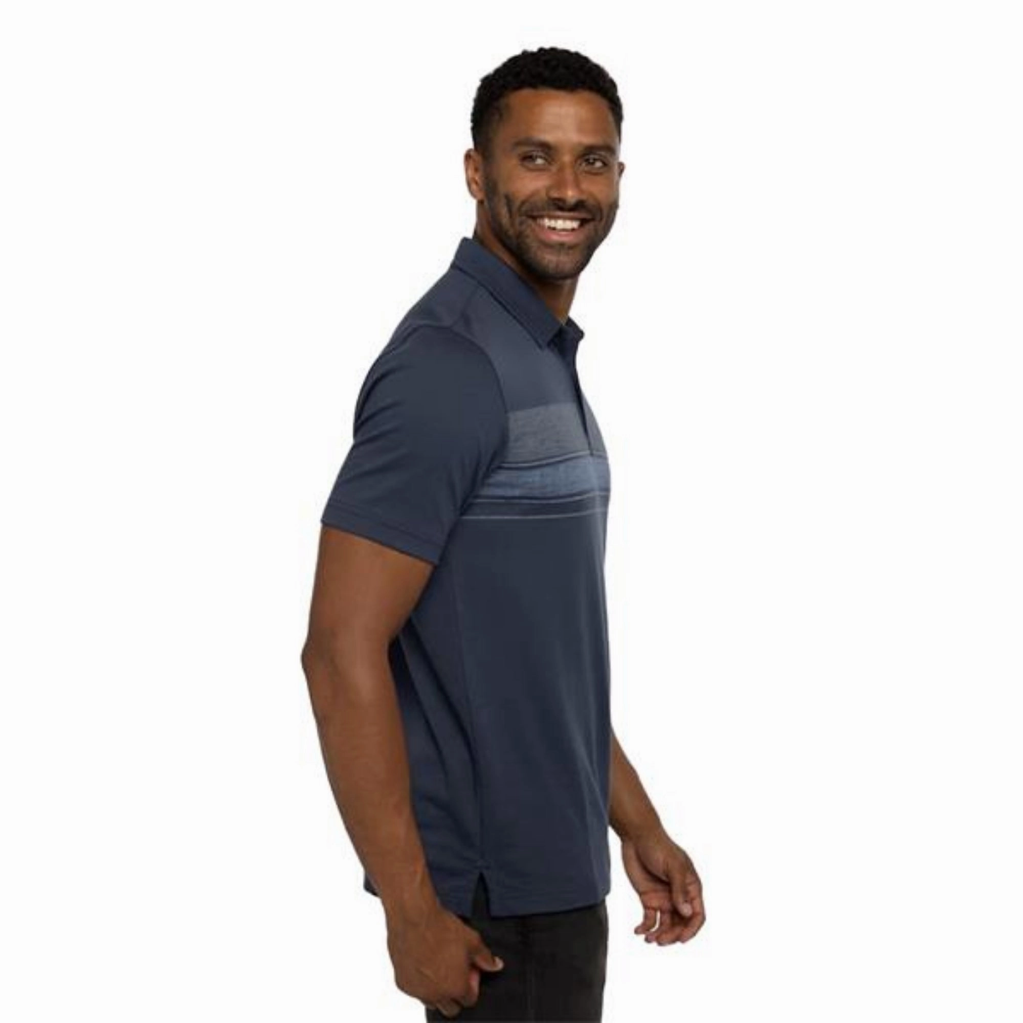 TRAVIS MATHEW MENS GAMBLIN MAN POLO - DRESS BLUES Travis Mathew Men's Golf Apparel