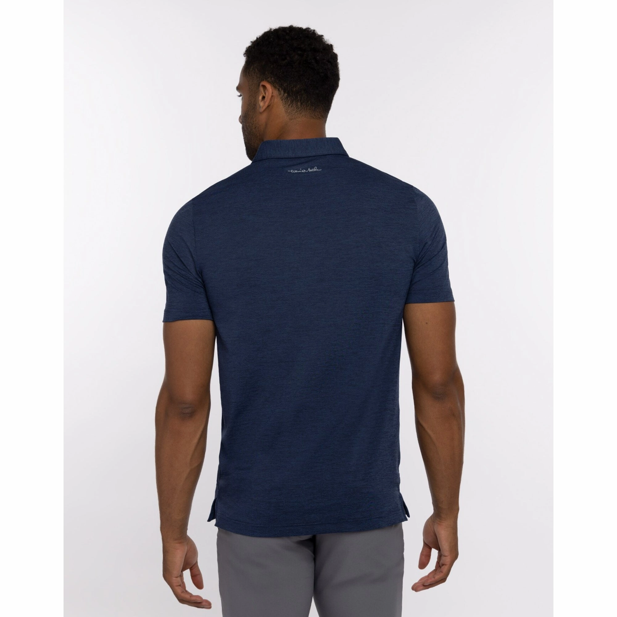 TRAVIS MATHEW MENS GRAND PRIZE POLO - HEATHER NAVY Travis Mathew Men's Golf Apparel