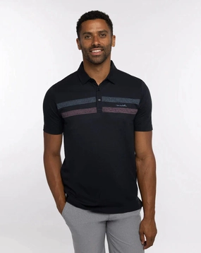 TRAVIS MATHEW MENS GUIDED TOUR POLO - BLACK Travis Mathew men's golf apparel