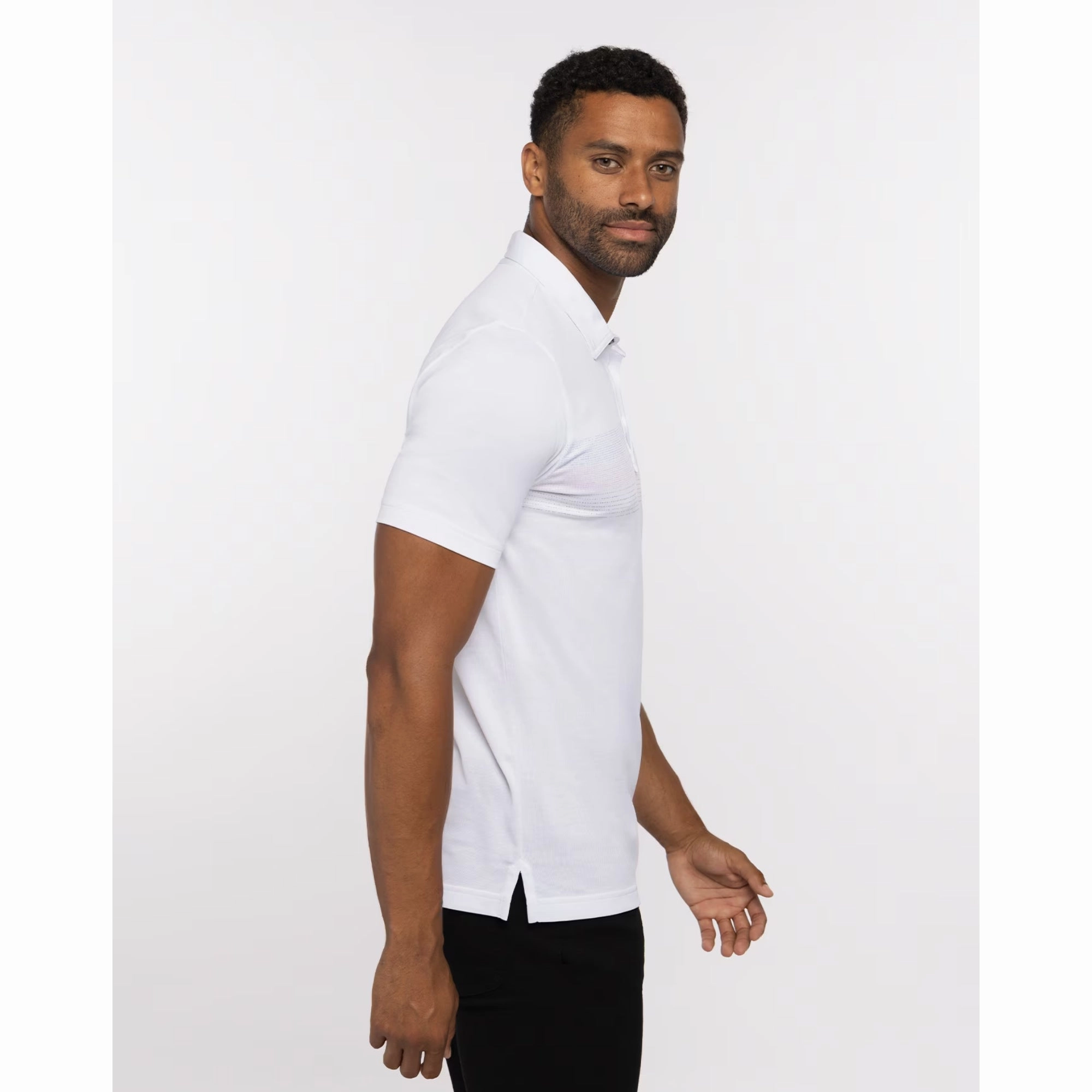 TRAVIS MATHEW MENS GULF SIDE POLO - WHITE Travis Mathew Men's Golf Apparel