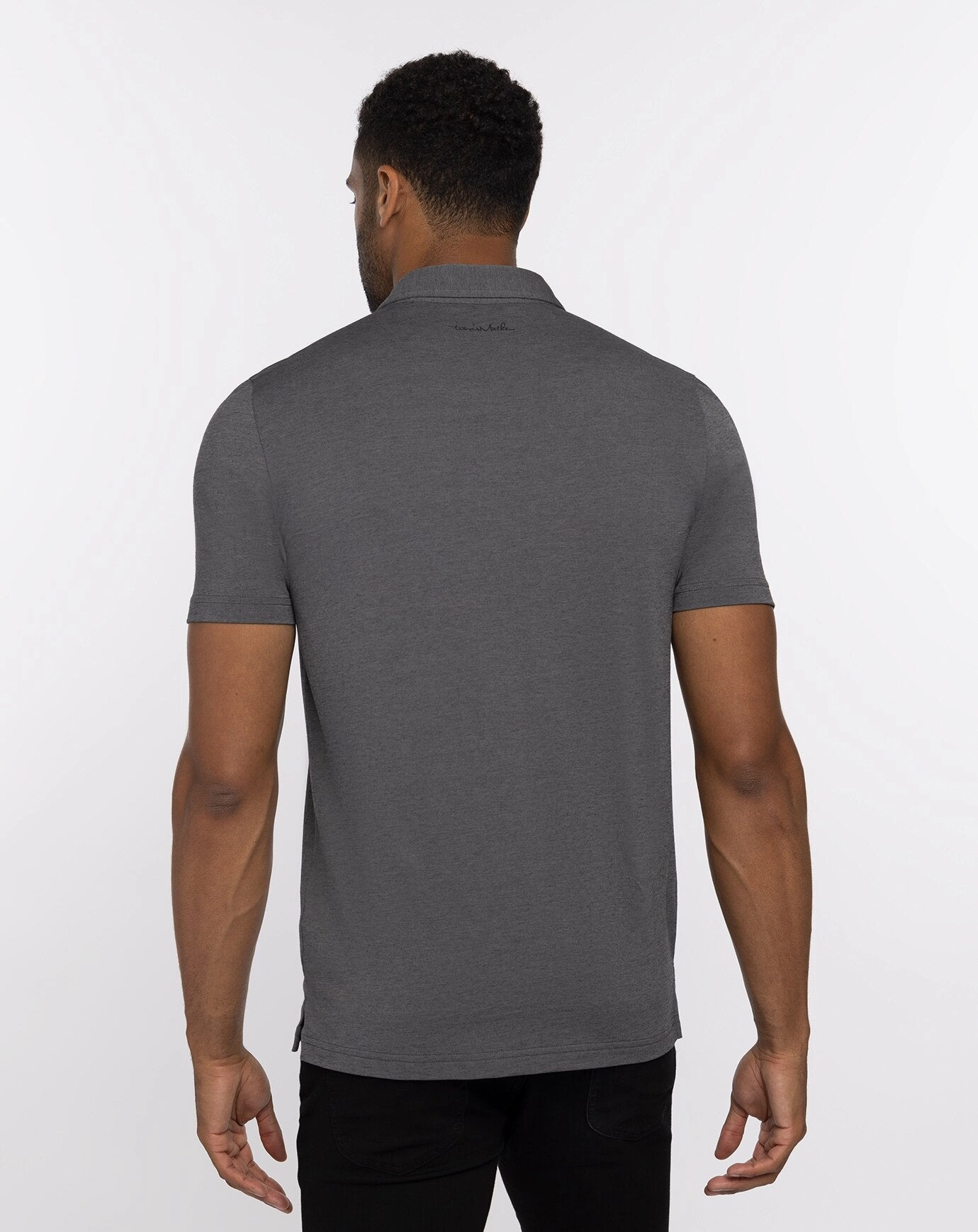 TRAVIS MATHEW MENS HORCHATA POLO - HEATHER DARK GREY Travis Mathew Men's Golf Apparel