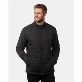 TRAVIS MATHEW MENS INTERLUDE PUFFER JACKET - BLACK Travis Mathew men's golf apparel