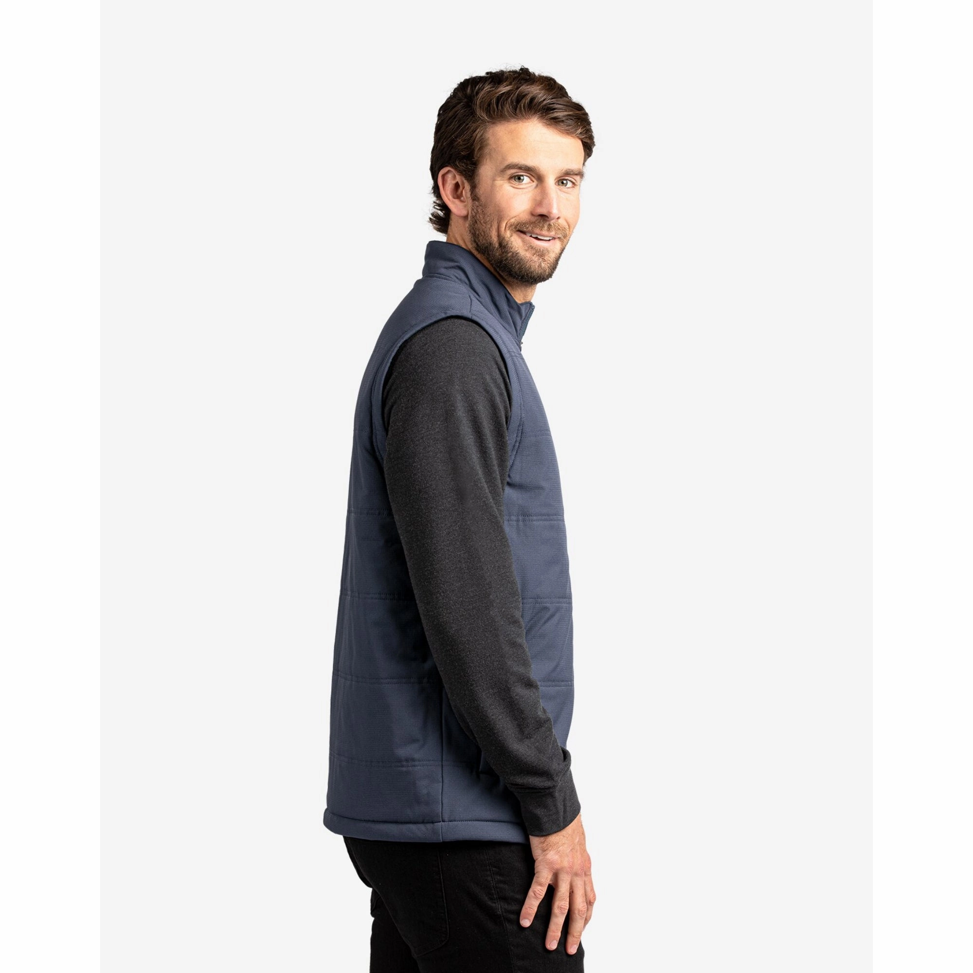 TRAVIS MATHEW MENS INTERLUDE PUFFER VEST - MOOD INDIGO Travis Mathew Men's Golf Apparel
