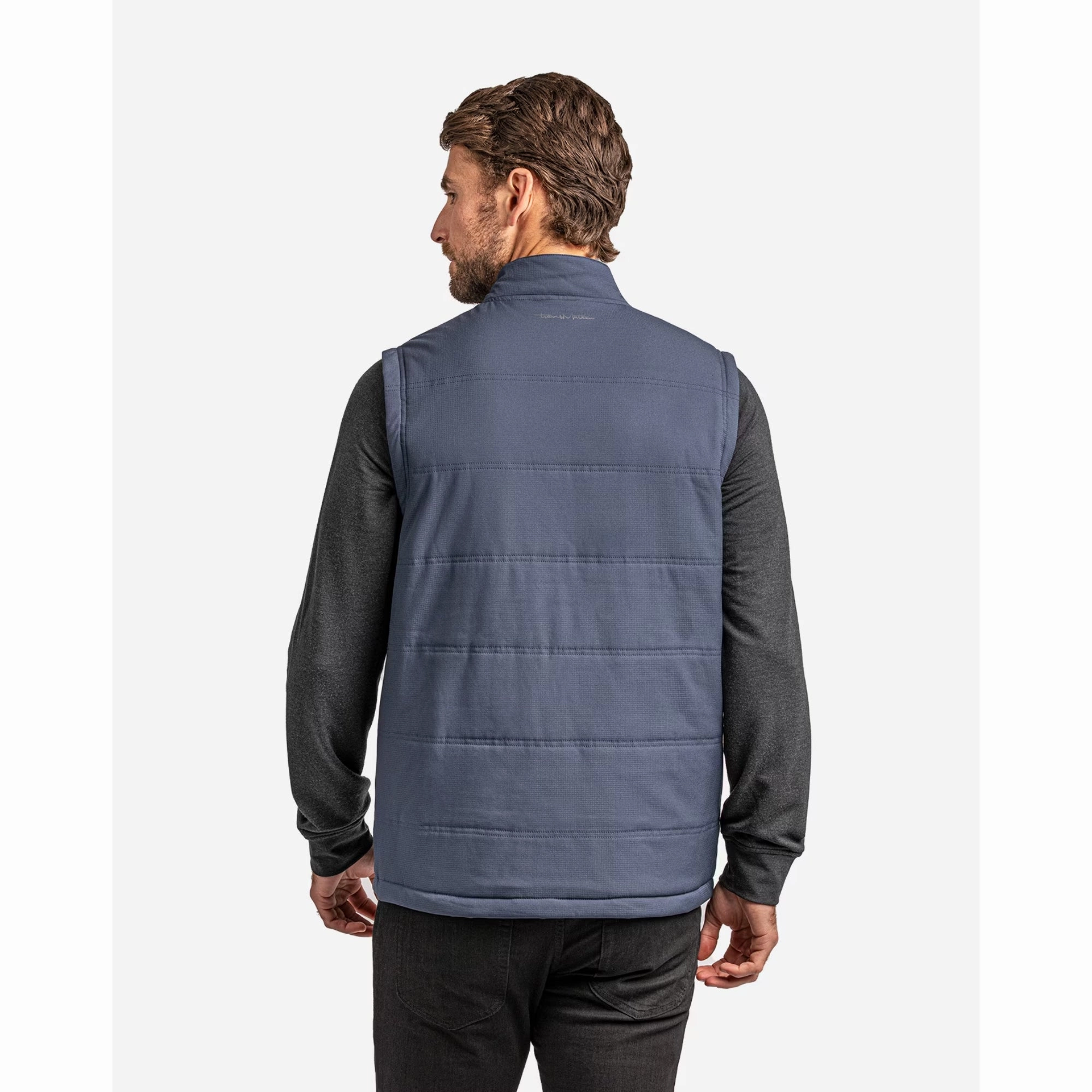 TRAVIS MATHEW MENS INTERLUDE PUFFER VEST - MOOD INDIGO Travis Mathew Men's Golf Apparel