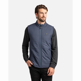 TRAVIS MATHEW MENS INTERLUDE PUFFER VEST - MOOD INDIGO Travis Mathew men's golf apparel