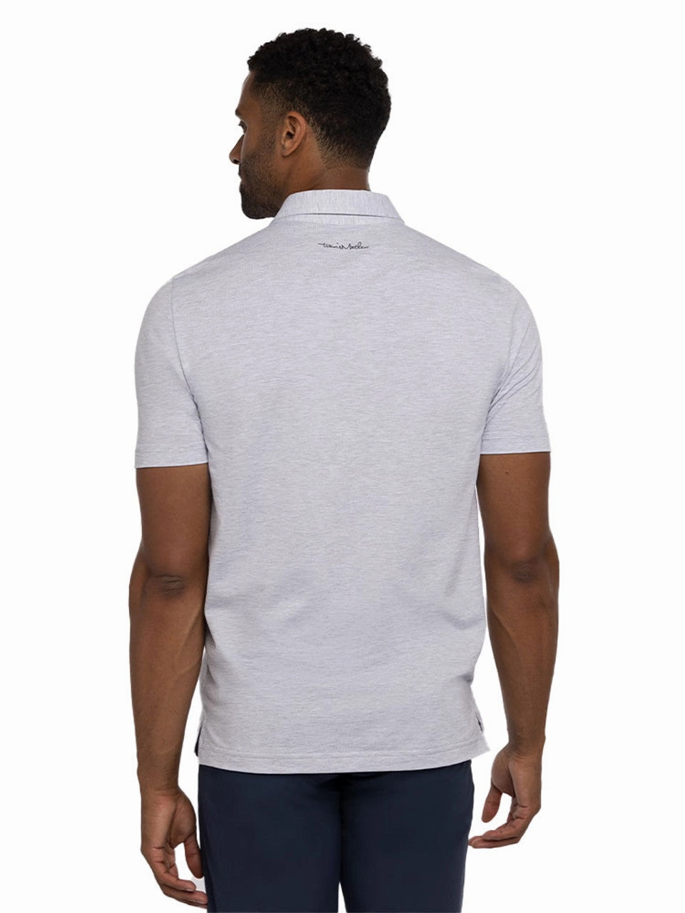 TRAVIS MATHEW MENS LEAVE OF ABSENCE POLO - HEATHER LIGHT GREY Travis Mathew Men's Golf Apparel