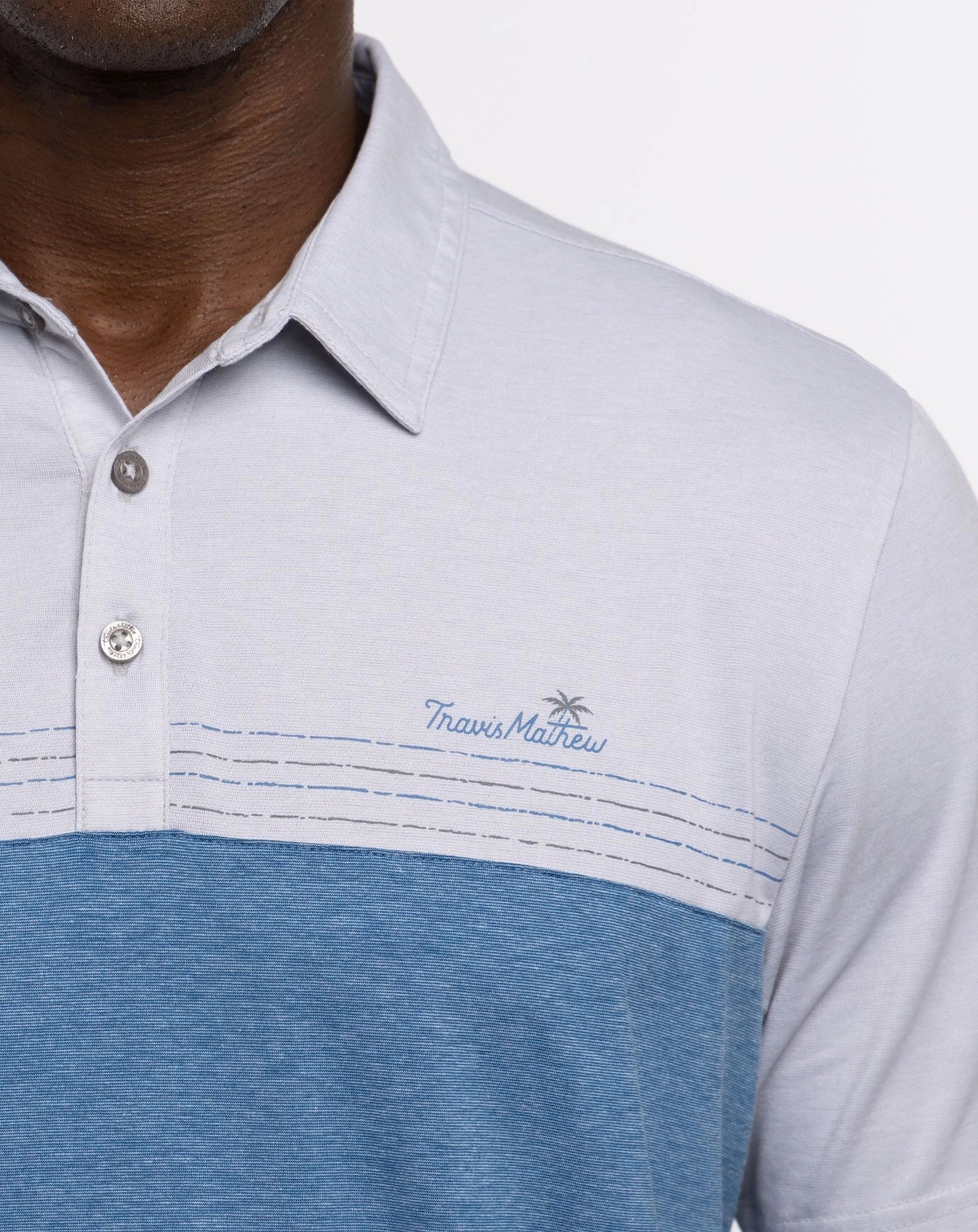 TRAVIS MATHEW MENS LIBATIONS POLO - HEATHER LIGHT GREY Travis Mathew Men's Golf Apparel