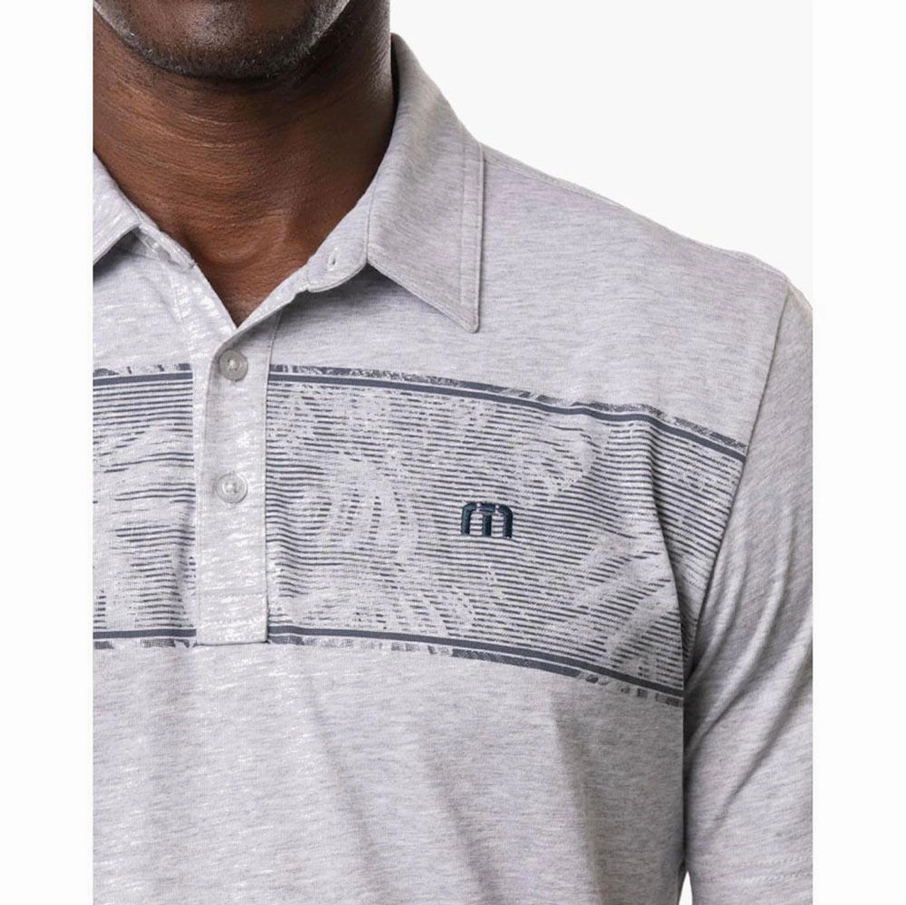 TRAVIS MATHEW MENS MAKE CAMP POLO - HEATHER LIGHT GREY Travis Mathew Men's Golf Apparel