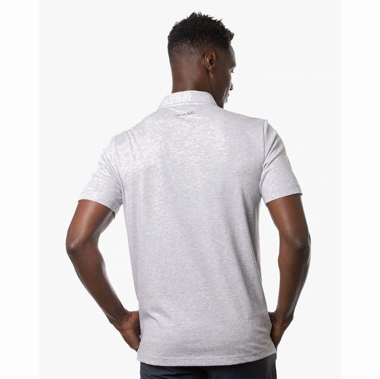 TRAVIS MATHEW MENS MAKE CAMP POLO - HEATHER LIGHT GREY Travis Mathew Men's Golf Apparel