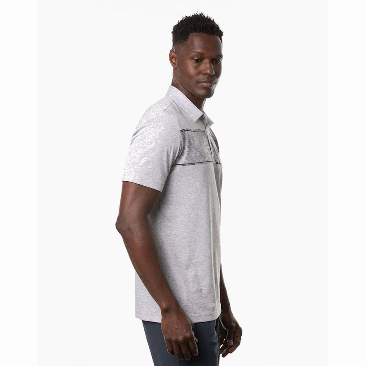 TRAVIS MATHEW MENS MAKE CAMP POLO - HEATHER LIGHT GREY Travis Mathew Men's Golf Apparel
