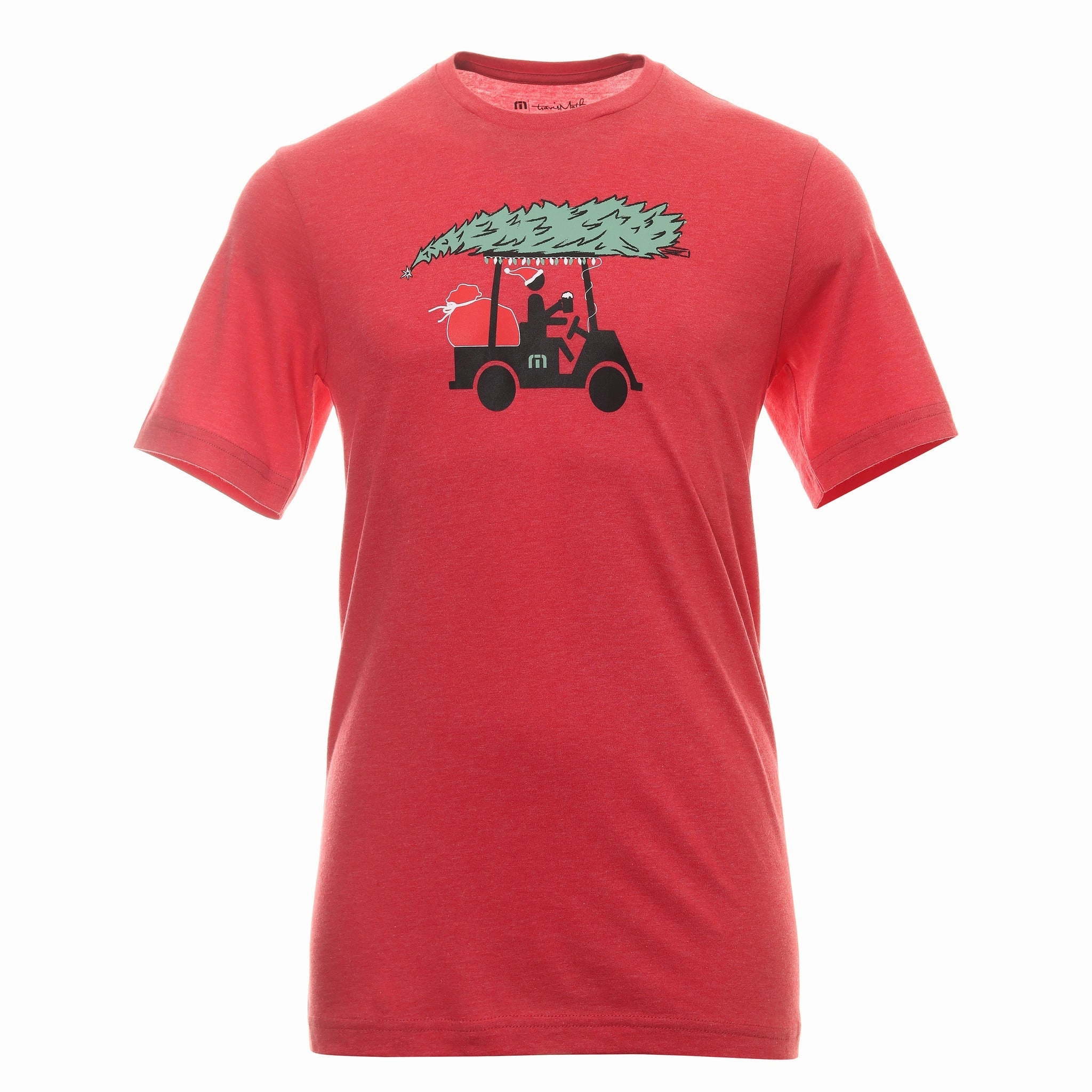 TRAVIS MATHEW MENS MIDNIGHT RIDE T-SHIRT - HEATHER RED Travis Mathew men's golf apparel