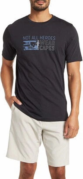 TRAVIS MATHEW MENS MY HERO T-SHIRT - BLACK Travis Mathew men's golf apparel