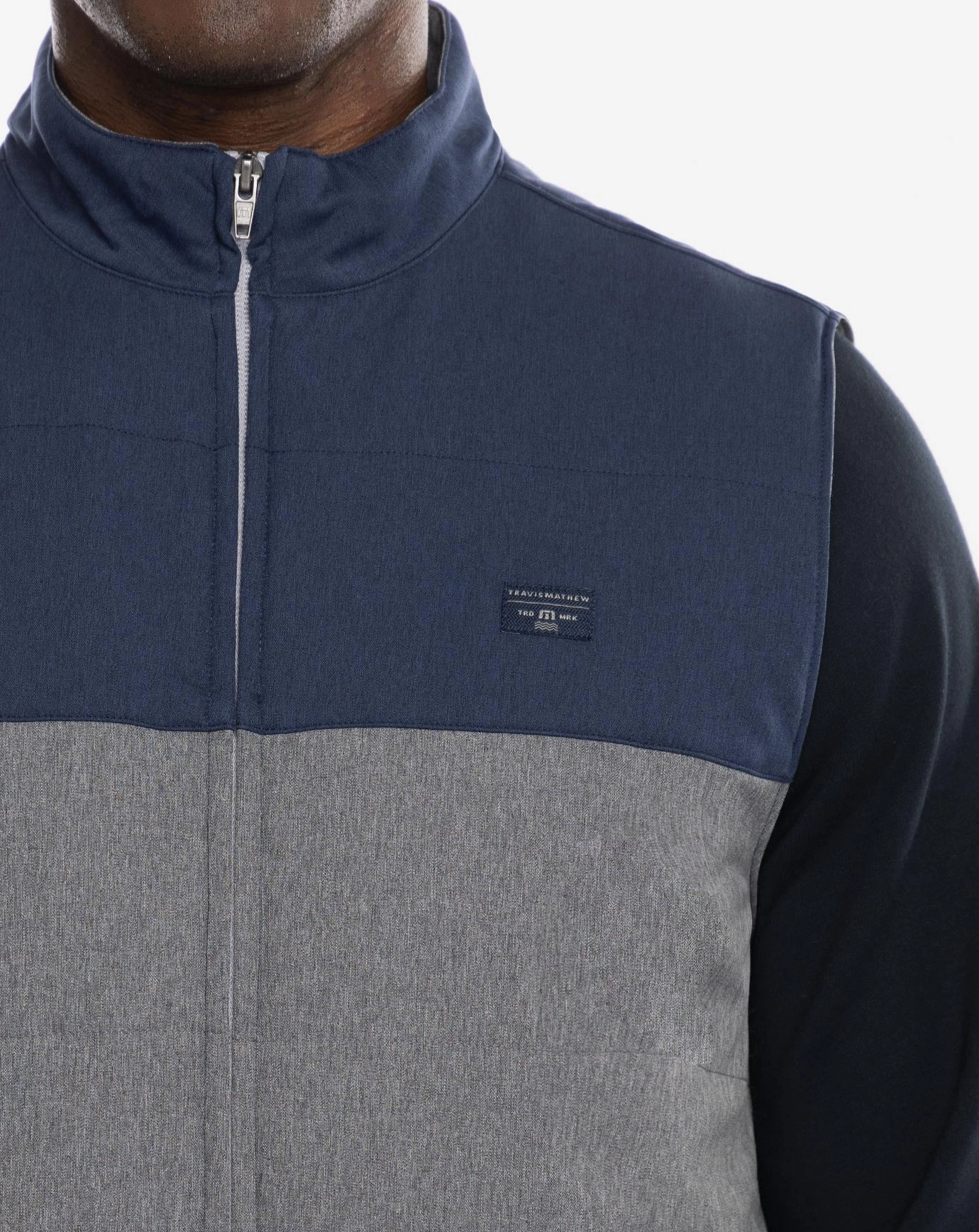 TRAVIS MATHEW MENS NORTHERN VEST - HEATHER BLUE NIGHTS Travis Mathew Men's Golf Apparel