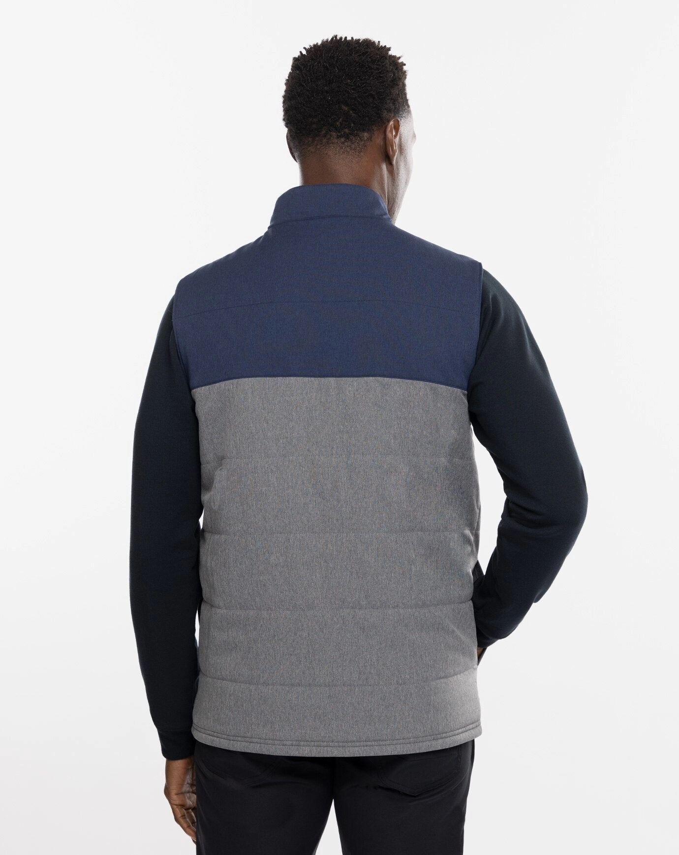 TRAVIS MATHEW MENS NORTHERN VEST - HEATHER BLUE NIGHTS Travis Mathew Men's Golf Apparel