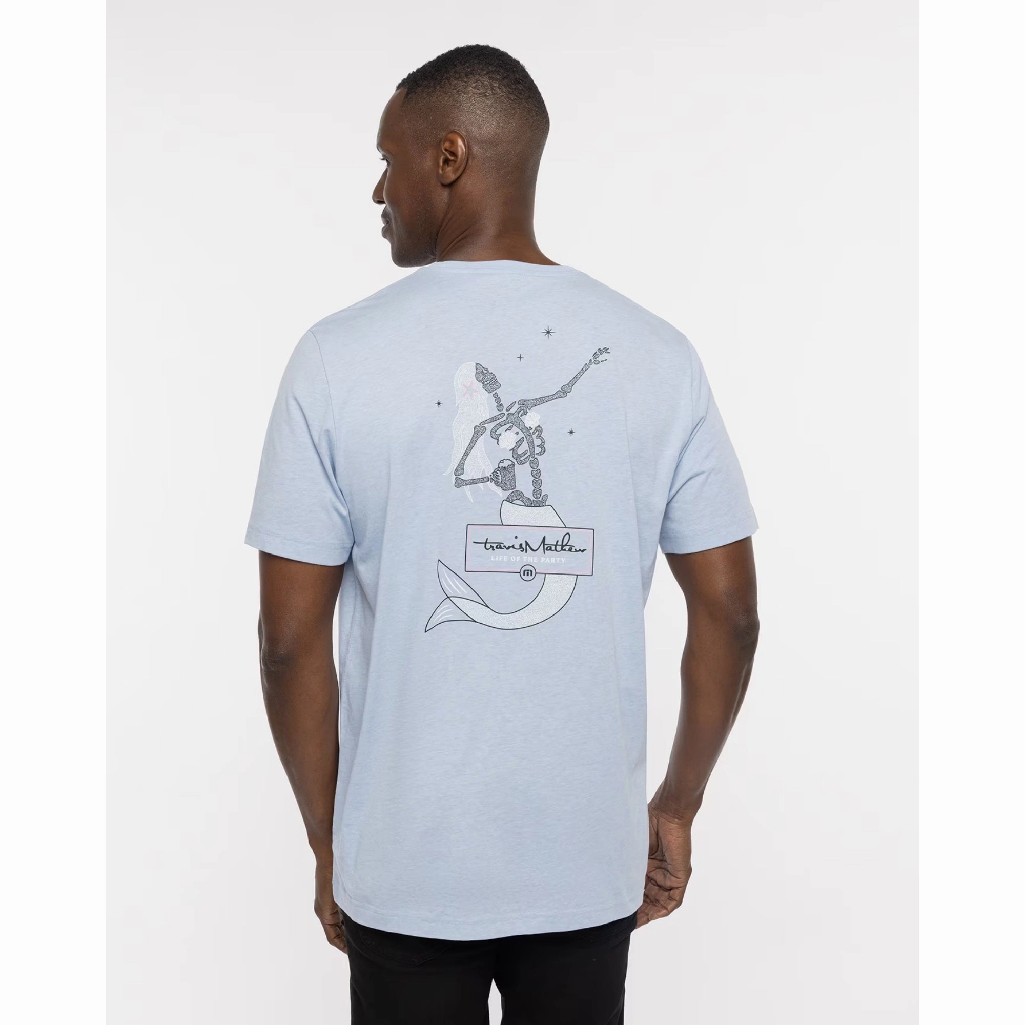 TRAVIS MATHEW MENS SALTY T-SHIRT - HEATHER BEL AIR BLUE Travis Mathew Men's Golf Apparel