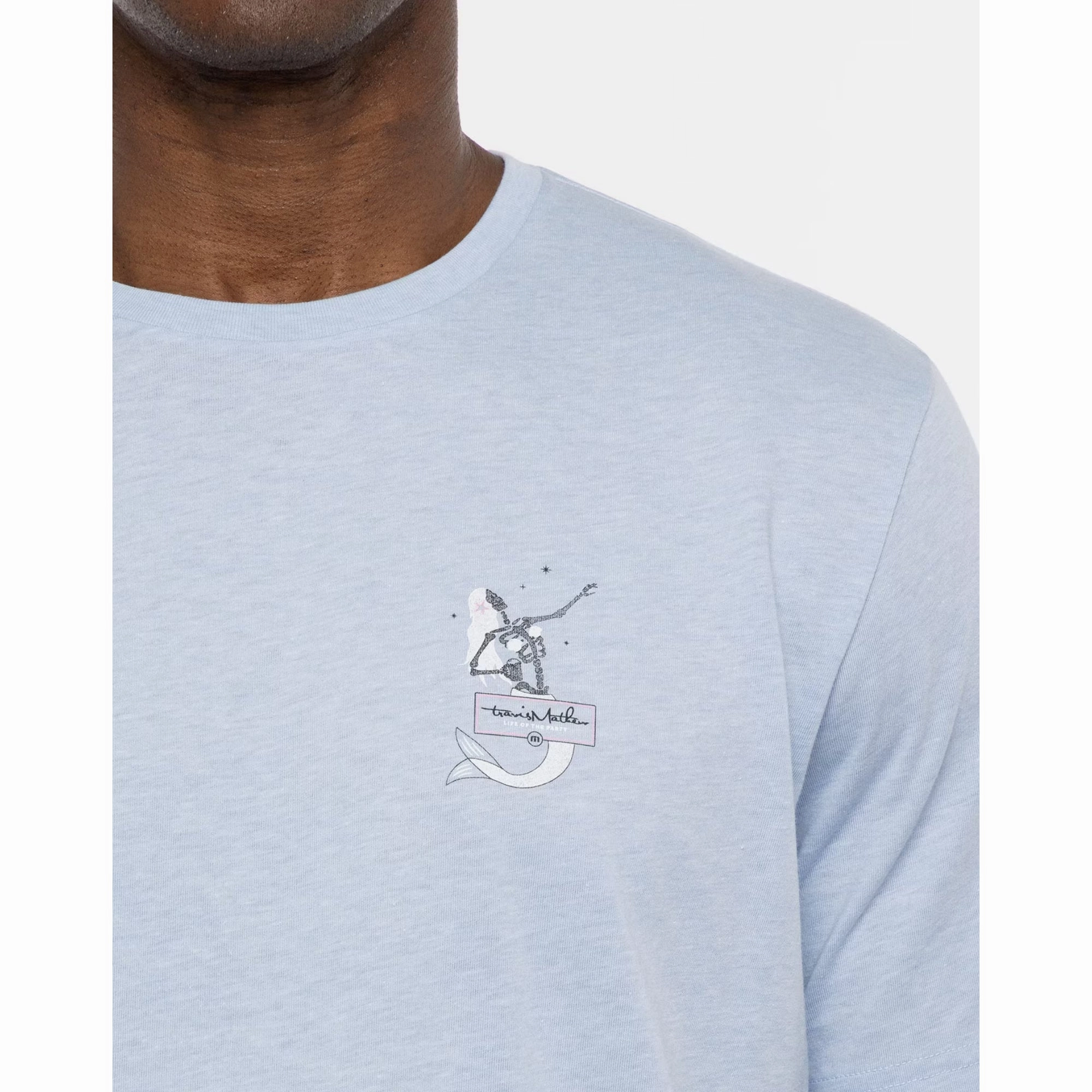 TRAVIS MATHEW MENS SALTY T-SHIRT - HEATHER BEL AIR BLUE Travis Mathew Men's Golf Apparel