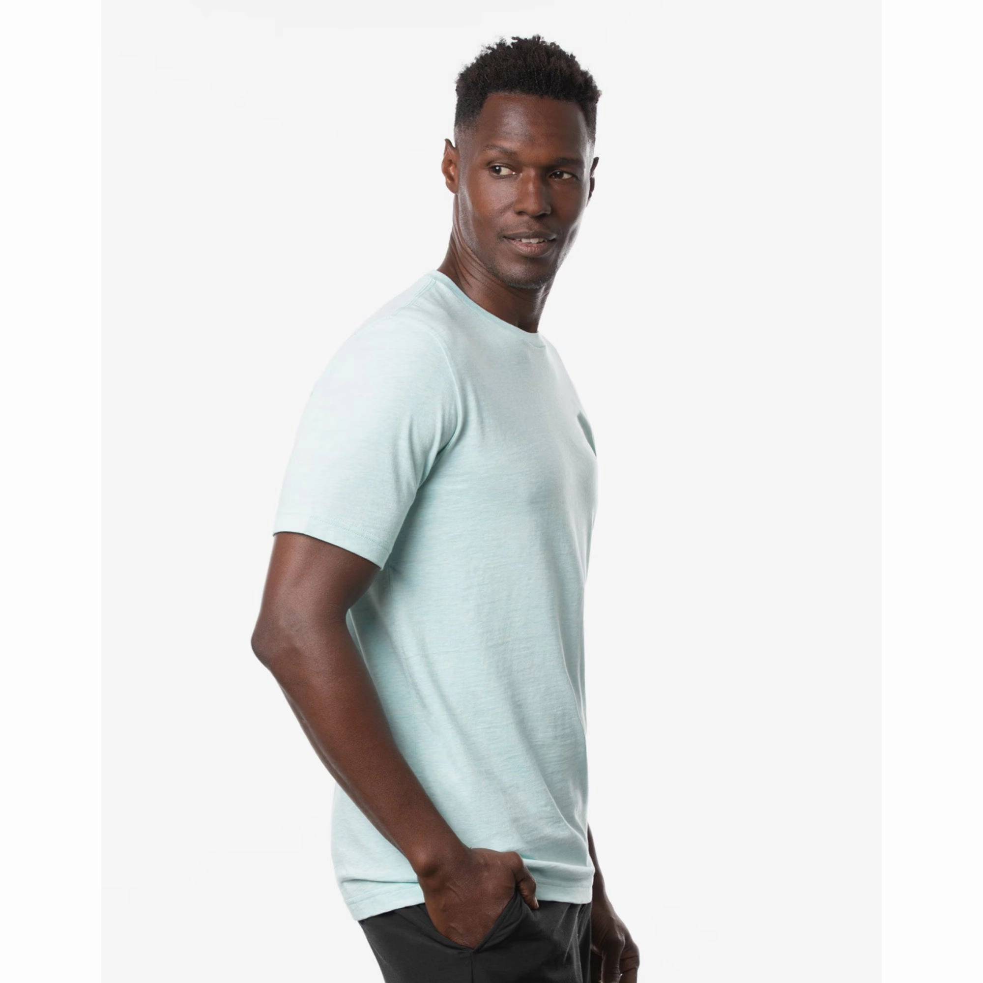 TRAVIS MATHEW MENS SHOT GLASS T-SHIRT - HEATHER PETIT FOUR Travis Mathew Men's Golf Apparel
