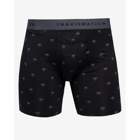 TRAVIS MATHEW MENS SO FAR SO GOOD BOXER - BLACK Travis Mathew men's golf apparel