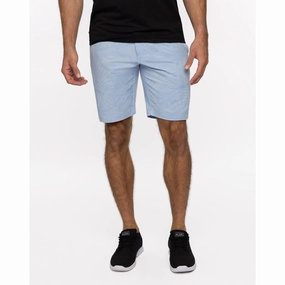 TRAVIS MATHEW MENS STREET ART SHORT - HEATHER BEL AIR BLUE Travis Mathew men's golf apparel