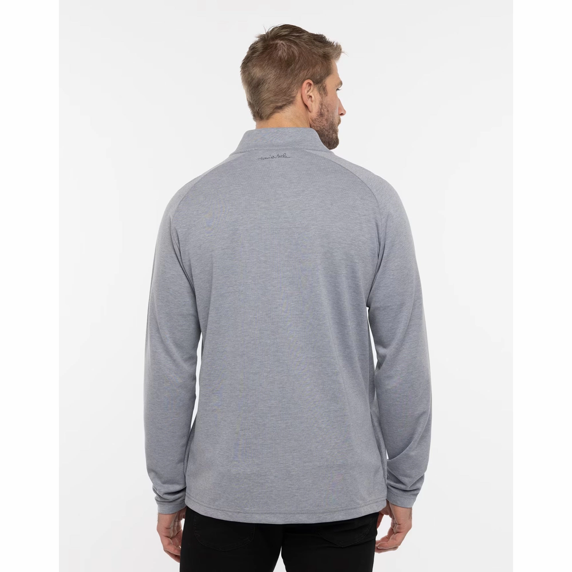 TRAVIS MATHEW MENS UPGRADED PULLOVER - HEATHER GREY Travis Mathew Men's Golf Apparel