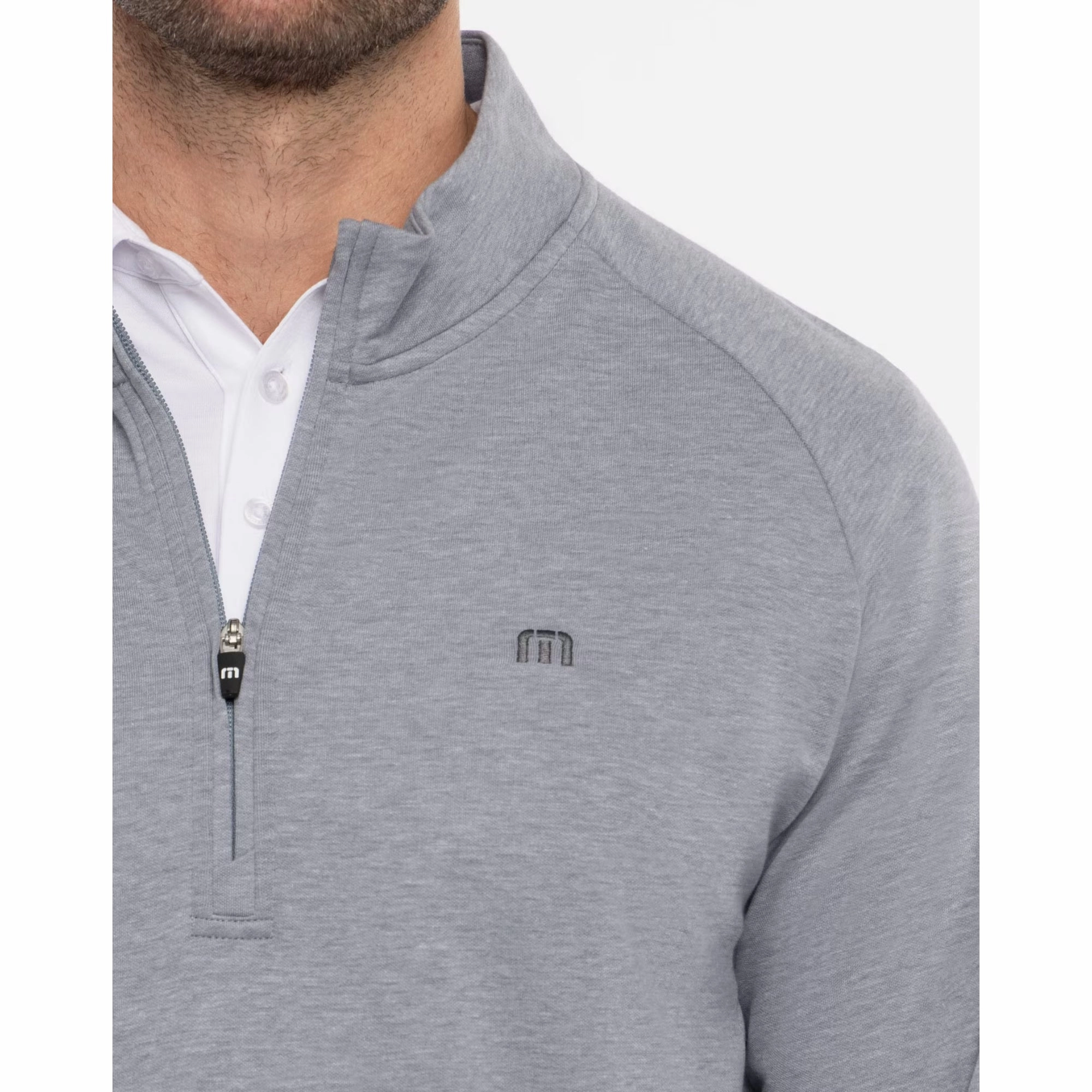 TRAVIS MATHEW MENS UPGRADED PULLOVER - HEATHER GREY Travis Mathew Men's Golf Apparel