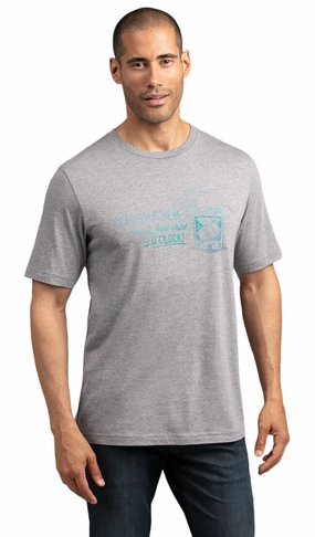 TRAVIS MATHEW NIGHT SWIMMING T-SHIRT - HEATHER GREY Travis Mathew men's golf apparel