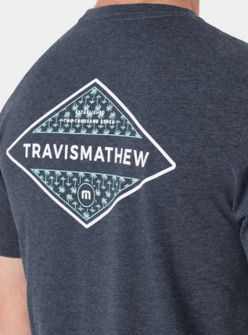 TRAVIS MATHEW REPOSADO T-SHIRT - HEATHER PEACOAT Travis Mathew Men's Golf Apparel