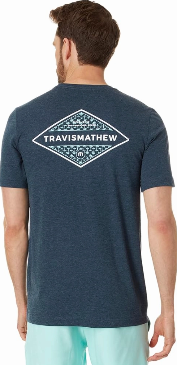 TRAVIS MATHEW REPOSADO T-SHIRT - HEATHER PEACOAT Travis Mathew Men's Golf Apparel
