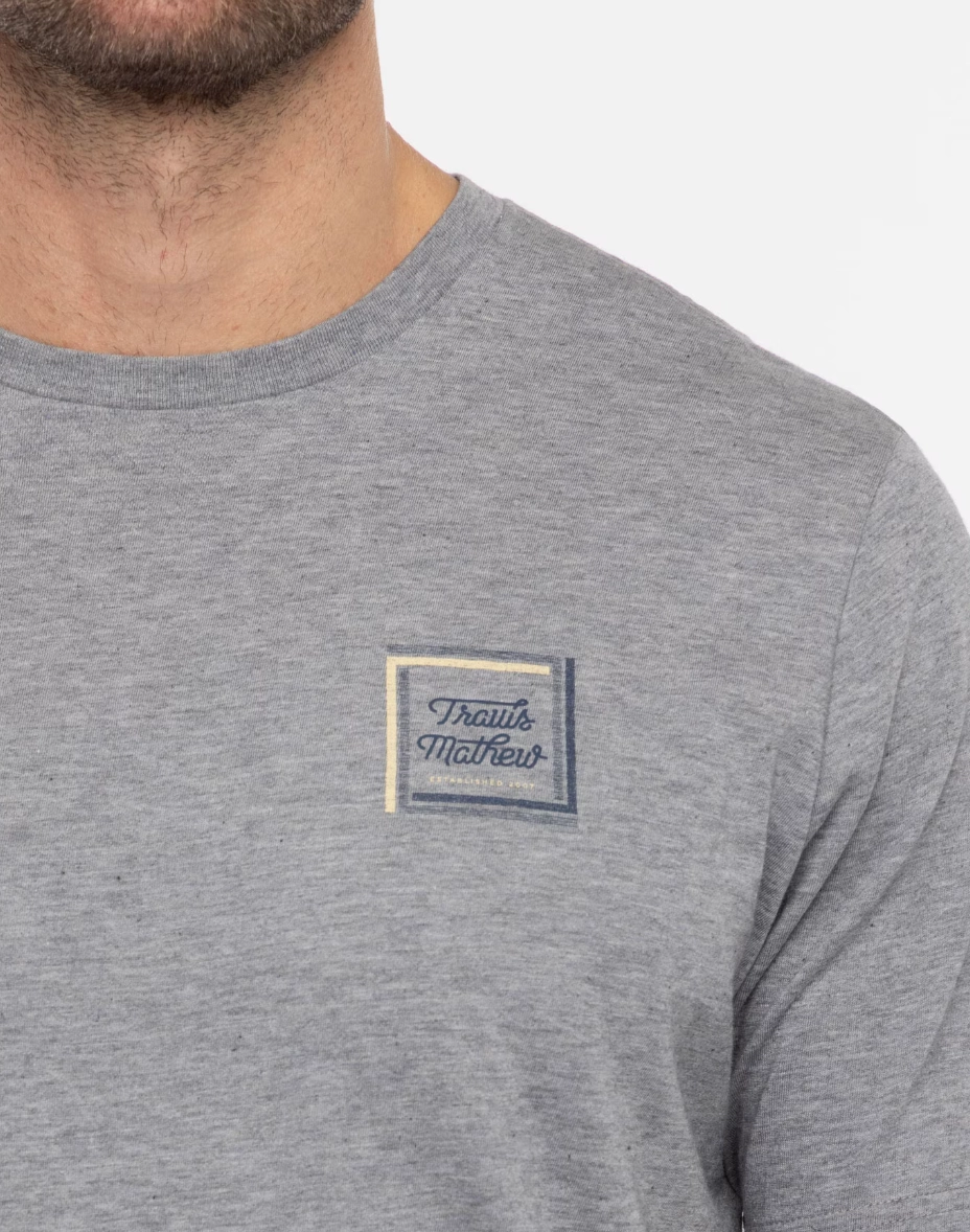 TRAVIS MATHEW RIVIERIA MAYA T-SHIRT - HEATHER GREY Travis Mathew Men's Golf Apparel