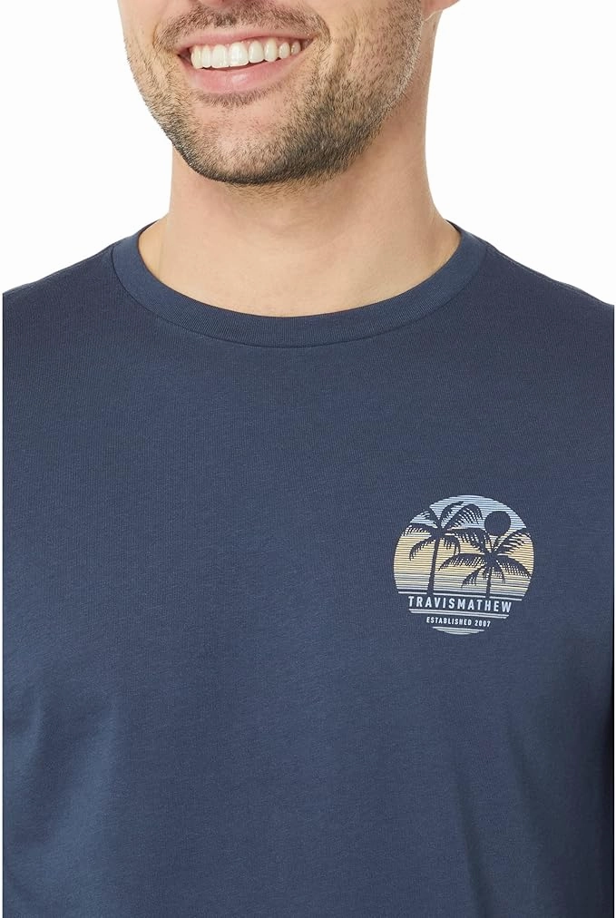 TRAVIS MATHEW ROSARITO LONG SLEEVE T-SHIRT - DRESS BLUES Travis Mathew Men's Golf Apparel