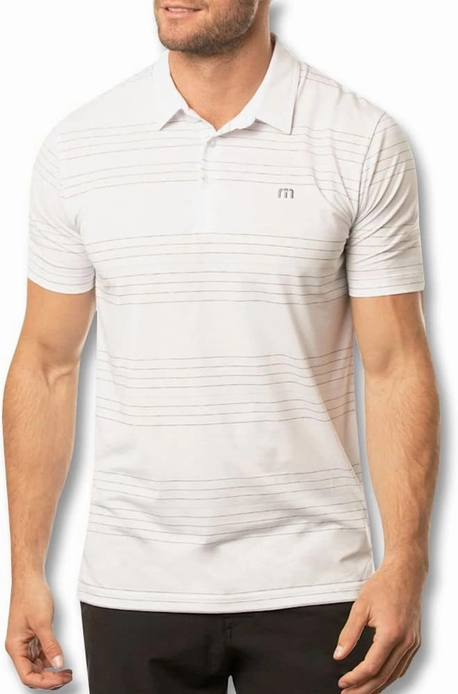 TRAVIS MATHEW SCENE IT POLO - WHITE Travis Mathew men's golf apparel