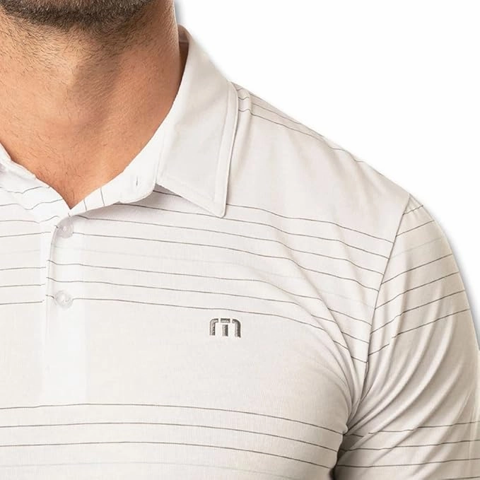 TRAVIS MATHEW SCENE IT POLO - WHITE Travis Mathew Men's Golf Apparel