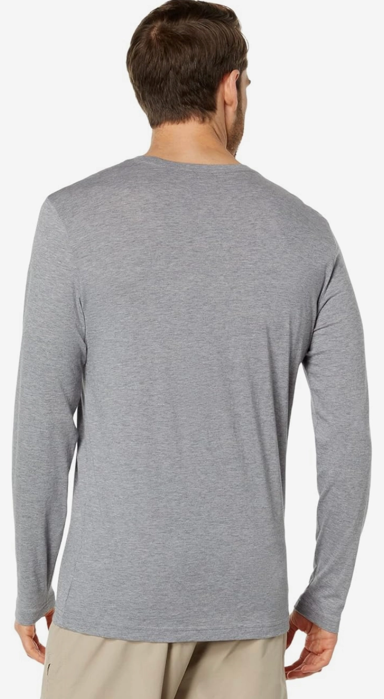 TRAVIS MATHEW SKYROCKET LONGSLEEVE T-SHIRT - HEATHER GREY Travis Mathew Men's Golf Apparel