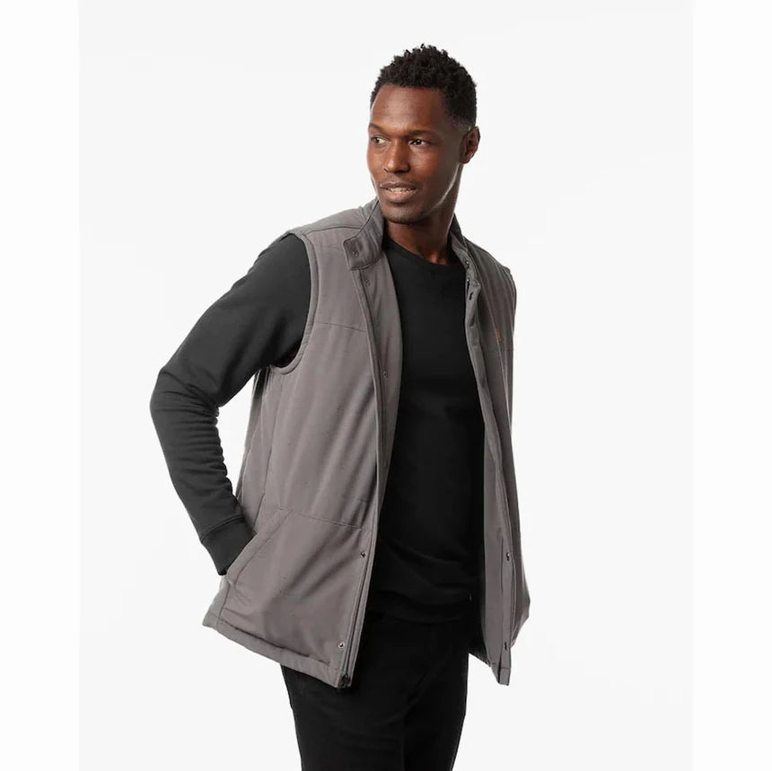 TRAVIS MATHEW SNOWBODY BETTER VEST - GREY PINSTRIPE Travis Mathew Men's Golf Apparel